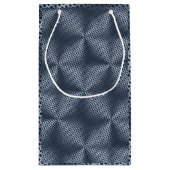 メタルプレート01x4 DBlue BGの水玉模様 スモールペーパーバッグ (裏面)