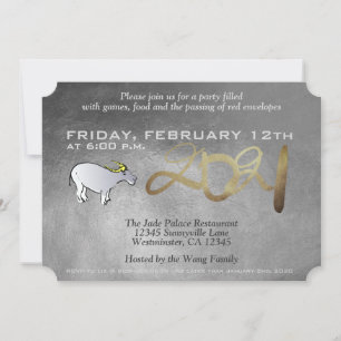 メタルベト中国のナム丑年2021招待状 シーズンカード