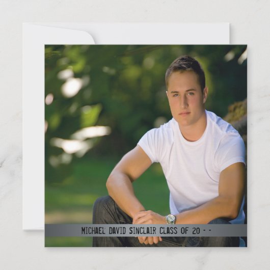 メタルボーイズ写真卒業発表 招待状 (正面)