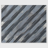 メタルモダンテクスチャブラック&グレーラッピング紙 ラッピングペーパー (フラット)