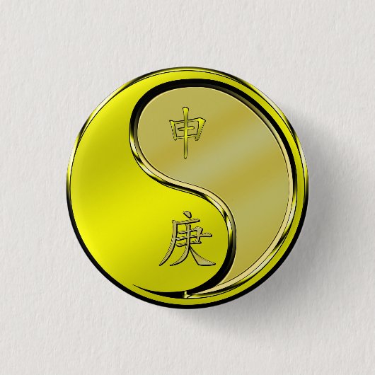 メタルモンキーの年 缶バッジ (正面)
