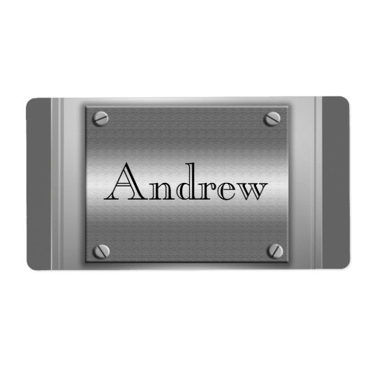 メタルラベルの任意の名前 ラベル (正面)