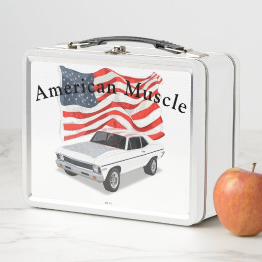 メタルランチボックスアメリカンマッスルホワイトノヴァ メタルランチボックス (インサイチュ)