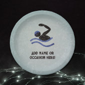 メタルルックのスイミングガイ男らしパーティーテーマ ペーパープレート