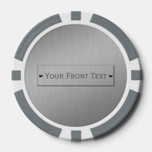 メタルルックカスタムトランプのポーカーチップ ポーカーチップ (正面)