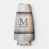 メタルルックカスタムボトルモノグラムクール ボトルクーラー (正面)