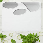 メタルルックドッグポープリント キッチンタオル (折り畳み)