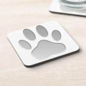 メタルルックドッグポープリント コースター (左側)