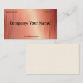 メタルルックビジネスカードテンプレートピーチ 名刺 (正面/裏面)