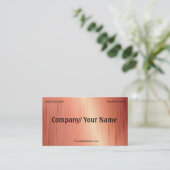 メタルルックビジネスカードテンプレートピーチ 名刺 (スタンド正面)