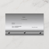 メタルルックホワイトシルバーエレガントプロファイル 名刺 (裏面)