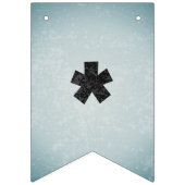 メタルルック誕生日/任意のカスタムメッセージオス バンティングフラッグ (第1の旗)