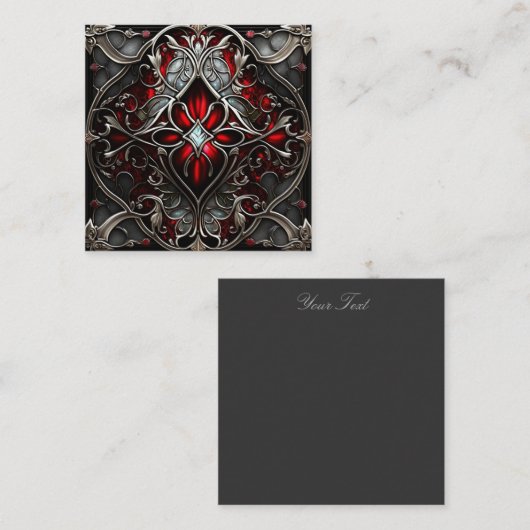 メタルルビーアート スクエア名刺 (正面/裏面)