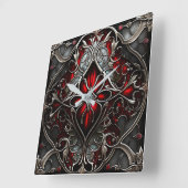 メタルルビーアート スクエア壁時計 (傾斜)