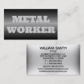 メタルワーカーステンレス鋼ルック名刺 名刺 (正面/裏面)