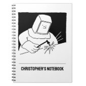 メタルワーカー、鍛冶屋、溶接機のノートブック ノートブック (正面)