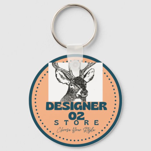 メタル円キーチェーン キーホルダー (正面)