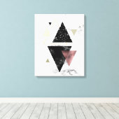 メタル大理石幾何学的デザイン キャンバスプリント (インサイチュ (ウッドフロア))