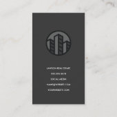 メタル実在エテート建物のロゴ 予約カード (裏面)