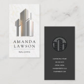 メタル実在エテート建物のロゴ 予約カード (正面/裏面)