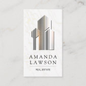 メタル実在エテート建物のロゴ 予約カード (正面)