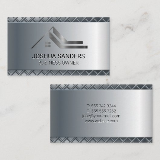 メタル屋根上部 | 不動産仲介業者名刺 名刺 (正面/裏面)