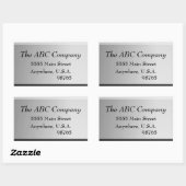 メタル差出人住所ラベルステッカー 長方形シール (シート)