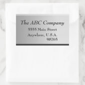 メタル差出人住所ラベルステッカー 長方形シール (バッグ)