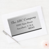 メタル差出人住所ラベルステッカー 長方形シール (封筒)