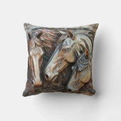 メタル彫りルックホースポートレート クッション (裏面)