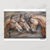 メタル彫りルックホースポートレート ポストカード (裏面)