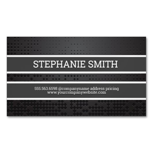 メタル抽象芸術背景 マグネット名刺 (正面)