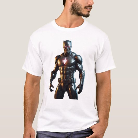 メタル操作スーパーヒーロー Tシャツ (正面)