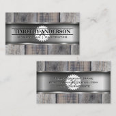 メタル材 | ソーとハンマー 名刺 (正面/裏面)