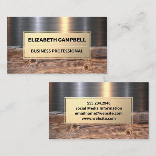 メタル材 | 工業用 名刺 (正面/裏面)