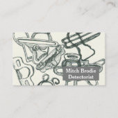 メタル検出レリック財宝サスペンダクリップ 名刺 (正面)