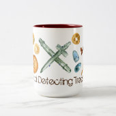 メタル検出宝物古い鍵ボタンコイン ツートーンマグカップ (中央)