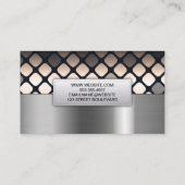 メタル正方形パターン |金属ブラシ 名刺 (裏面)