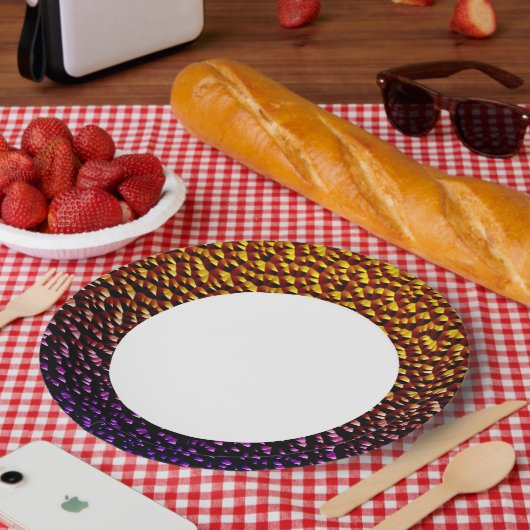 メタル正方形4 ペーパープレート (ピクニック)