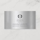 メタル波ロゴツートーンシルバーID809 名刺 (裏面)