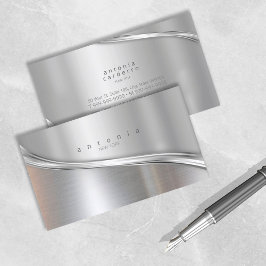 メタル波2トーンシルバーID806 名刺