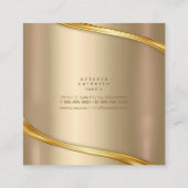 メタル波2トーン金ゴールドSq ID806 スクエア名刺 (裏面)