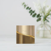 メタル波2トーン金ゴールドSq ID806 スクエア名刺 (スタンド正面)