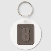 メタル番号8キーチェーン キーホルダー (正面)