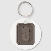 メタル番号8キーチェーン キーホルダー (裏面)