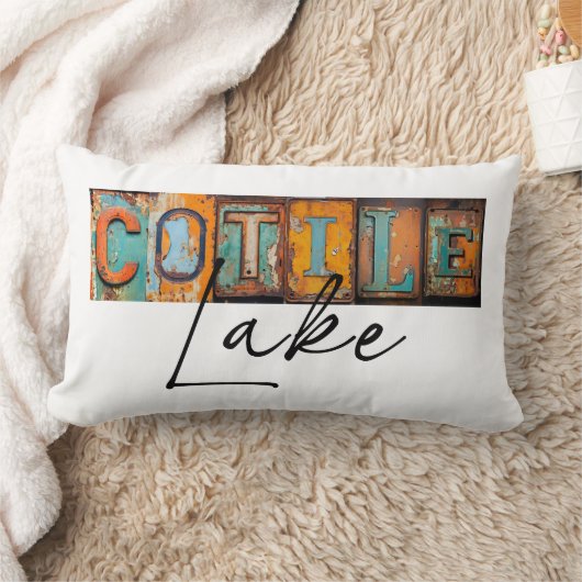 メタル素朴コタイルレイクルイジアナ州 ランバークッション (ブランケット)
