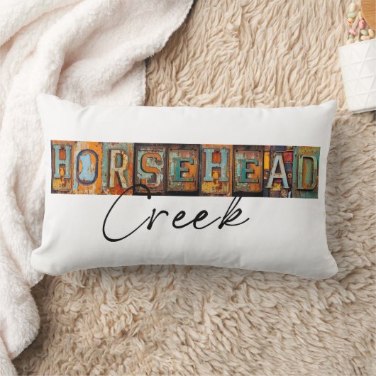 メタル素朴スホースヘッドクリークルイジアナ州 ランバークッション (ブランケット)