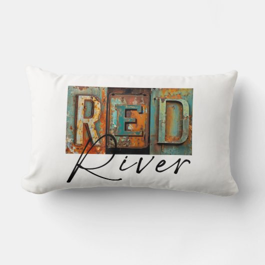 メタル素朴レッドリバールイジアナ州 ランバークッション (正面)