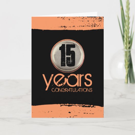 メタル絵を描ユニバーサル従業員記念日カード カード (正面)