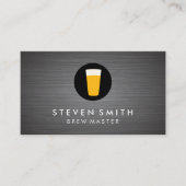 メタル背景ビアアイコン 名刺 (正面)